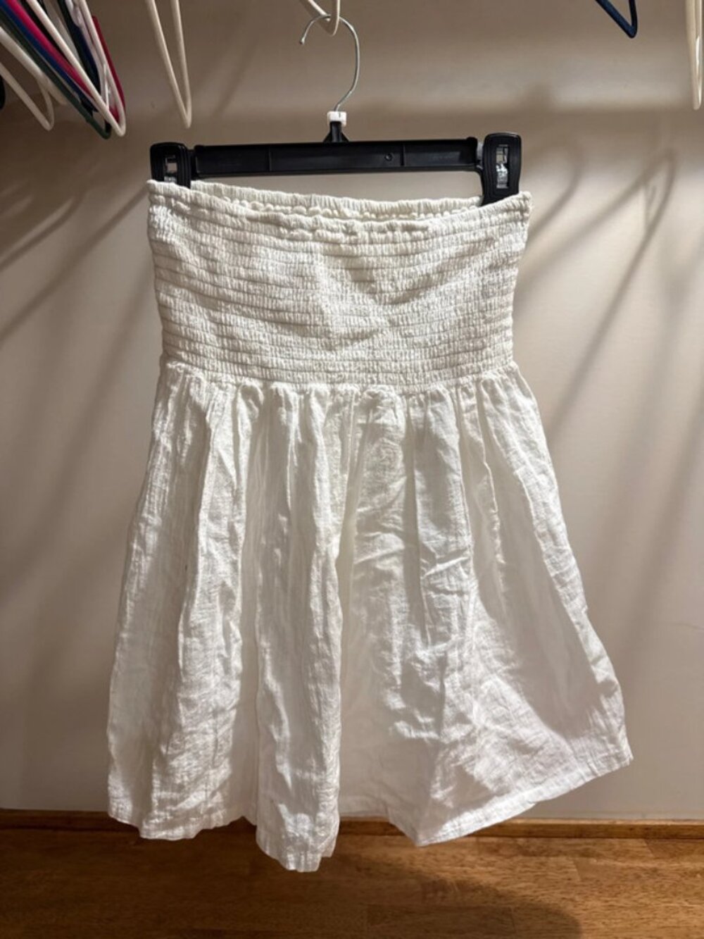 Beautiful strapless, sun, shirt, or skirt